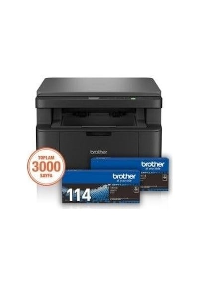 Brother A4 Siyah Dcp-l1632w Çok Fonksiyonlu Laser Yazıcı Usb 2.0,kablosuz Demo+2 Tonerli