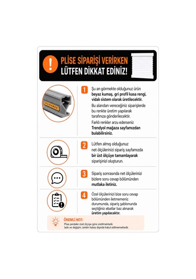 Plise Perde Beyaz Kumaş + Gri Profil Kasa Cam Balkon Perdesi