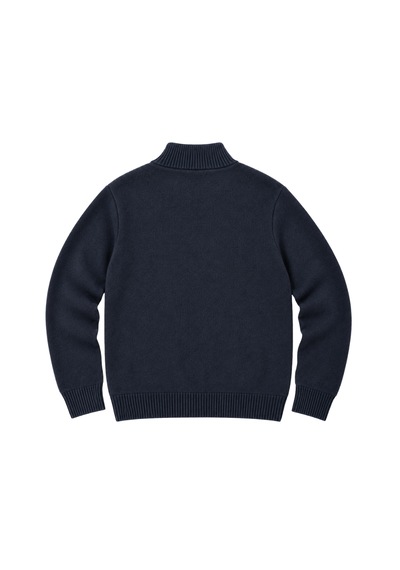 Battalmoda Erkek Büyük Beden Lacivert Hattush Dik Yaka Cepli Triko Hırka 3xl-4xl-5xl-6xl