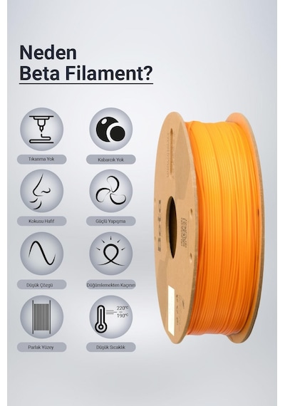 Beta Pla+ Filament Coral Orange