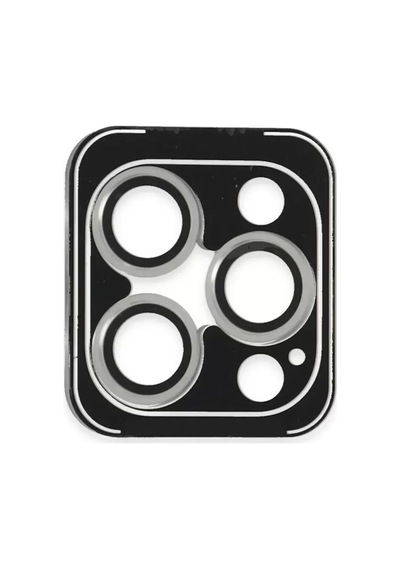iPhone  Uyumlu  16 Pro Max Pvd Metal Kamera Lens - Gümüş
