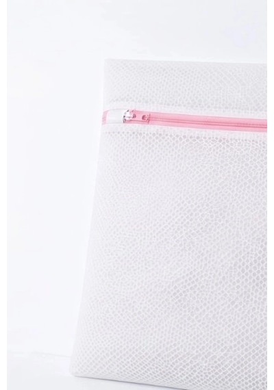 Fermuarlı 40x50 Cm Çamaşır Yıkama Filesi - Hassas Kıyafet Koruma Torbası Bx-313583 Çok renkli