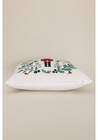 Charm Kurşun Asker Baskılı Beyaz Kırlent 43x43 35264a Beyaz