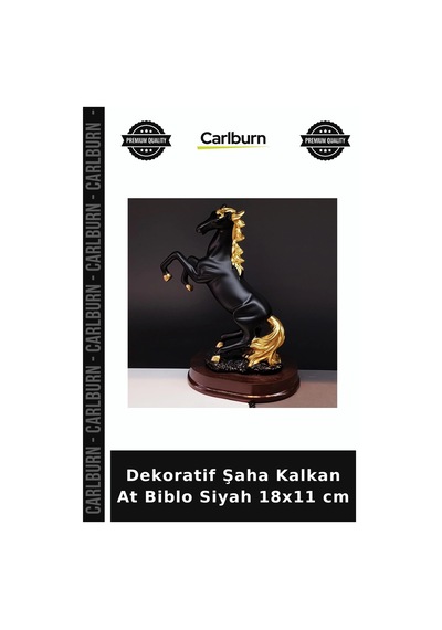 Özel Üretim Siyah Vintage Masa Ofis Hediye Figür Dekoratif Şaha Kalkan At Biblo