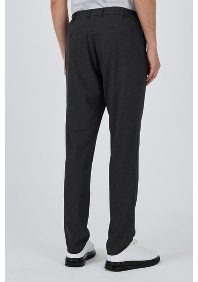 İmza Koyu Antrasit Esnek Yandan Cepli Casual Standart Fit Jogger Pantolon 1003250119 Koyu Antrasit