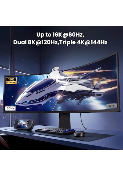 Cr69 Thunderbolt 5 / Type-c Kablo 80gbps / 120gbps Hız, Pd240w Şarj, 16k 60hz Görüntü Destekli, E-marker Çipli 1 Metre