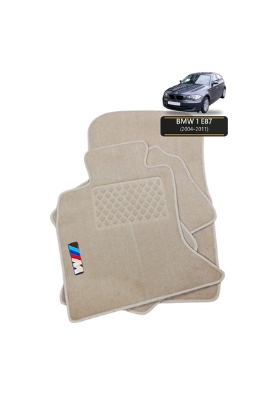 Oto Halı Paspas Seti Bmw 1 E87 2004 2011 Uyumlu Sport Kaymaz & Şık Tasarım - M Logolu