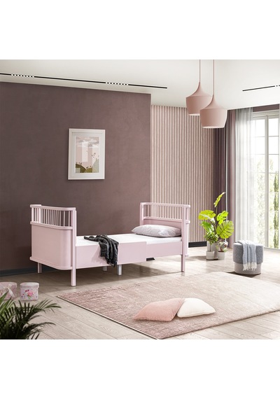 Mdf Beşik, Trend Büyüyen Beşik - 1 Adet Comfort Yatak 90x130 Pembe