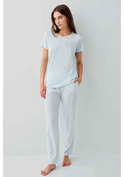 Pierre Cardin Kadın Mavi Pijama Takım Pc9201-s-v2 Mavi