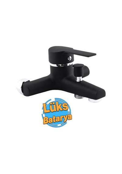 Vista Banyo Bataryasısiyah Duvar Tipli Lavabo Mutfak Duş Musluğu Batarya Sıcak Soğuk Çift Su Giriş Altın