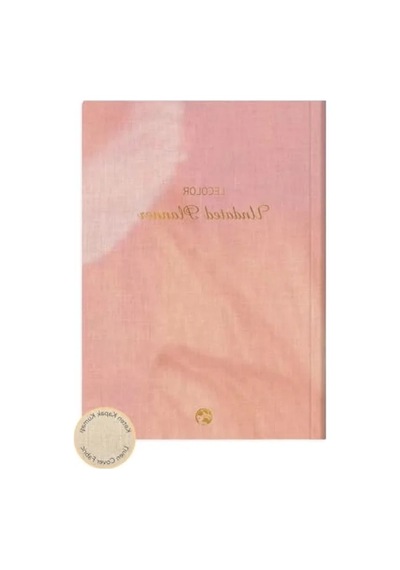 Süresiz Planlayıcı - Keten Kılıf, Pembe Renk, 17x24 Cm Açık Gri
