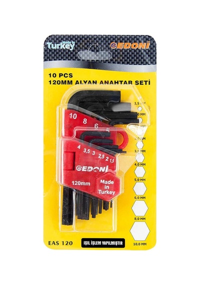 Edoni 120 Mm 10 Parça Alyan Seti Siyah İtdah009kavh1042