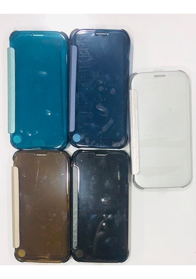 Samsung Uyumlu S6 Edge Kapakli Kilif 329757594 - Renk / Açik Yesil