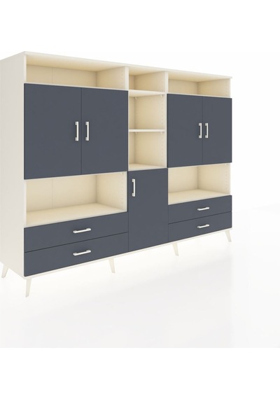 Hyperion Dolap 12 Raflı 4 Çekmeceli 5 Kapaklı 220x44x163 Aytaşı-a Aytaşı-antrasit Hyperion Dolap 12 Raflı 4 Çekmeceli 5 Kapaklı 220x44x163 Aytaşı-a Aytaşı-antrasit