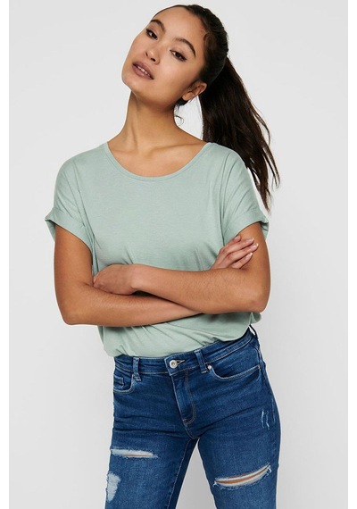 Only Kadın Basic Bisiklet Yaka T-shirt 15106662 Jadeite