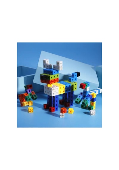Geçmeli Birim Küpler - Snap Cubes - Matematik Küpleri - Akıl Küpleri - 200 Parça - 2x2x2 Cm