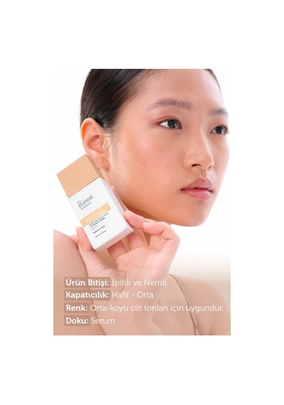 The Purest Solutions Nemlendirici & Canlandırıcı Serum Fondöten SPF 50+, 30 ml – Orta / Koyu Ton