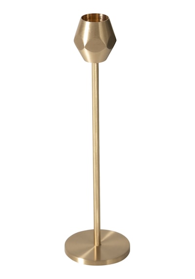 Mudo Home Hexa Pirinç Mumluk Büyük Boy 21 Cm Altın