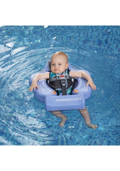 Mambobaby Yüzme Simidi - Mor Penguen, Emniyetli, Gölgelikli Ve Ayak Destekli