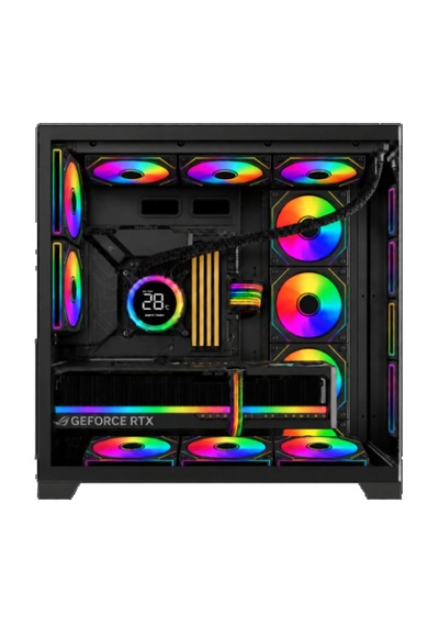 Gametech Prıme Pro 8x120mm Argb Aynalı Fanlı Kumandalı Siyah Bilgisayar Kasas