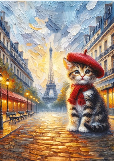 Art Puzzle Sanatçı Kedi Paris Te 260 Parça Puzzle