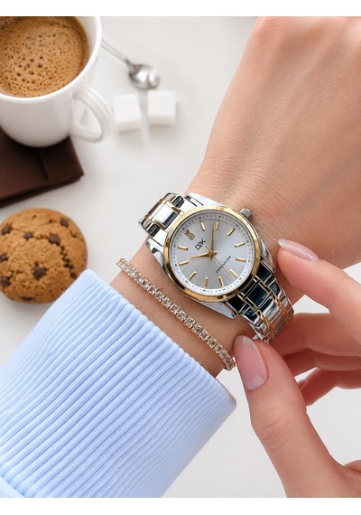 Daniel Klein Çelik Kordon 30 Mt Suya Dayanıklı Özel Tasarım Kadın Kol Saati + Bileklik Vs.blkt.1004 Gümüş