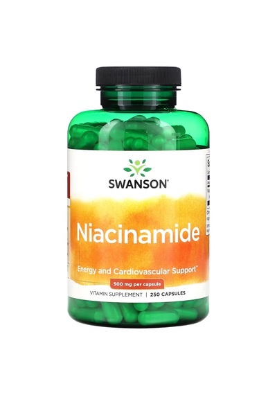 Swanson, Niacinamide, 500 Mg, 250 Capsules - Non Flush Cilt Dest