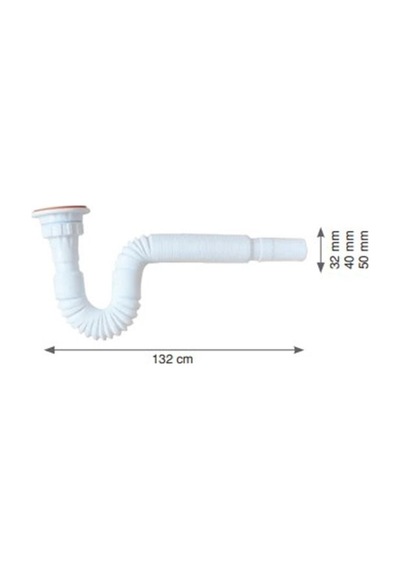 Rekorlu Extra Uzun Koruklu Lavabo Sifonu