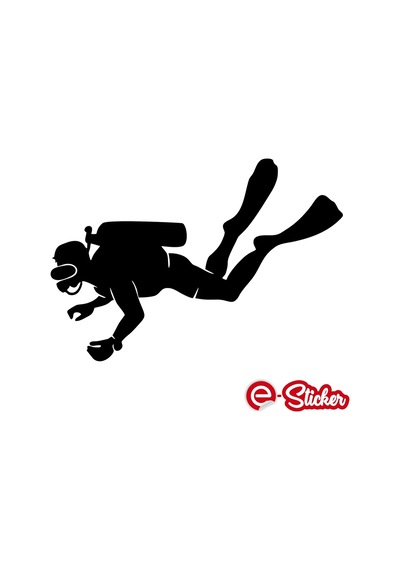 Dalgıç Sticker Scuba Diving Kurbağa Adam Oto Sticker Araba Cam St