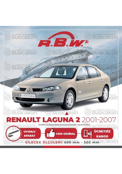 Rbw Renault Laguna 2001 - 2007 Ön Muz Silecek Takımı