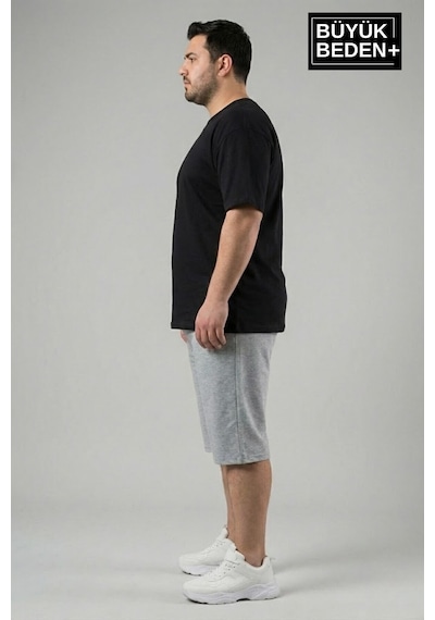 Süperlife Erkek Büyük Beden Şort 3xl-6xl Rahat Kesim Diz Altı Günlük Şort-spr26bsr591 Gri Melanj Süperlife Erkek Büyük Beden Şort 3xl-6xl Rahat Kesim Diz Altı Günlük Şort-spr26bsr591 Gri Melanj