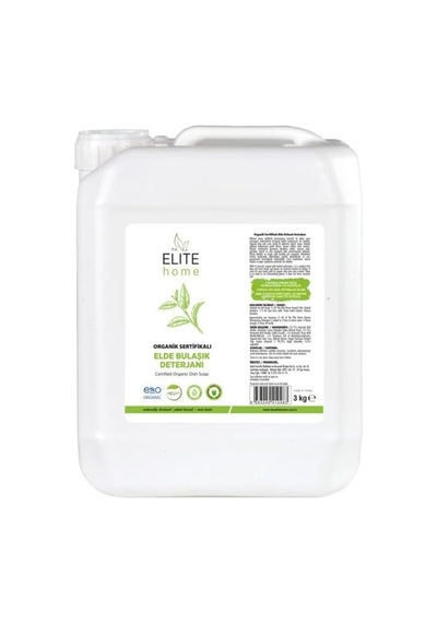 The Elite Home Organik Sertifikalı Elde Bulaşık Deterjanı 3 Kg Kokusuz