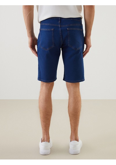 Lcw Eco İndigo Süper Skinny Fit Erkek Jean Şort