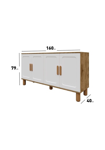 Flora Bohem Konsol 4 Kapaklı Mdf Mebran Kapak 160 Cm Modern Salon Konsolu Aytaşı Ceviz Ceviz - Aytaşı Flora Bohem Konsol 4 Kapaklı Mdf Mebran Kapak 160 Cm Modern Salon Konsolu Aytaşı Ceviz Ceviz - Aytaşı