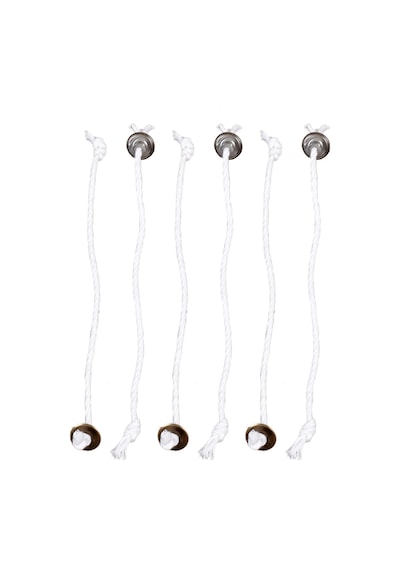 X-perk Kopçalı Kandil Fitil Fitili İp Kalınllığı 4 Mm 6 Adet Set Sku: Smg8690010212016 Açık Gri