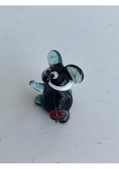 El Yapımı Murano Cam Fare Biblo A74-01
