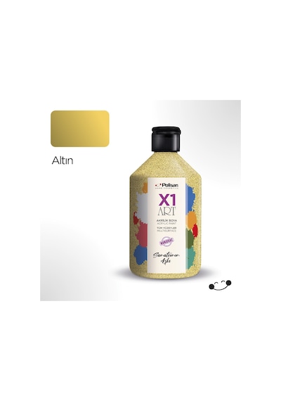 Polisan X1 Art Multisurface Hobi Boyası Altın Sedef 500 ML