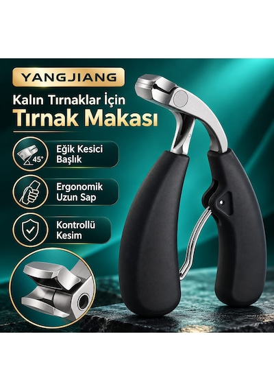 Yangjıang Kalın Tırnaklar Profesyonel Paslanmaz Çelik Tırnak Makası-eğik Bıçaklı Sıçratma Önleyici, Yaşlılar Ve Tırnak Rahatsızlığı Olanlar İçin Profesyonel Çözüm