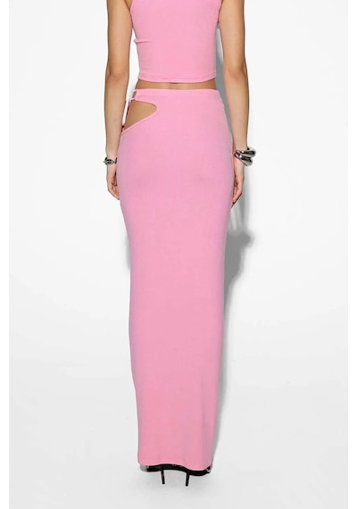 Baker By Ted Baker Pembe Bambi Maxi Etek - Kesik Detaylı, Esnek Bel, Şık Tasarım