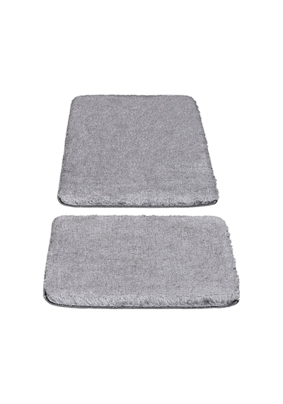 Koza Home Koza Home Segura Peluş Gri Kaydırmaz Taban Banyo Paspası Gri