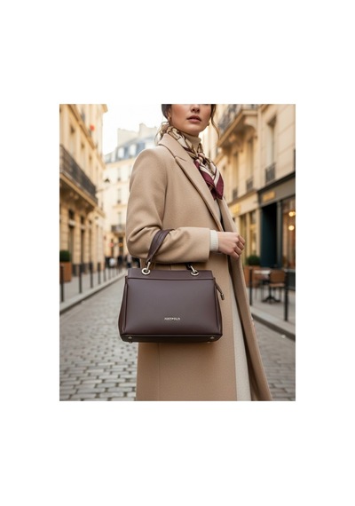 Just Polo Kadın Premium El & Omuz Çantası Ebat 18 X 26 Cm Shoulder Bag Kahverengi 40081504