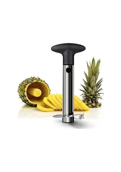 Paslanmaz Çelik Ananas Soyucu Ve Dilimleyici, Ergonomik Saplı, Mutfak Kullanımı İçin