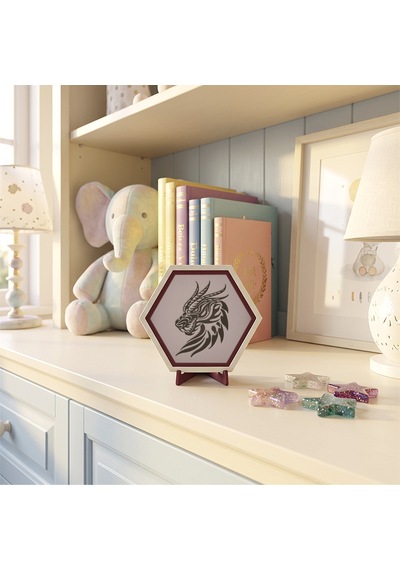 Ejderha Temalı Modern Masaüstü Aksesuarı, Minimalist Dekorasyonunuzu Tamamlayan Estetik Ve Özel Bir Üretim 10x10 Cm, Yavru Ağzı
