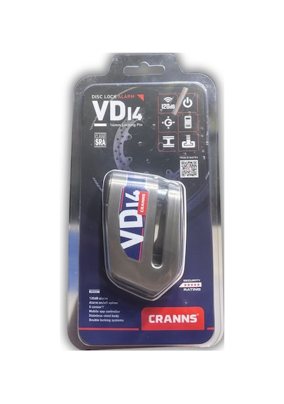 Cranns Vd14 Alarmlı Motosiklet Disk Kilidi Bluetooth Özellikli