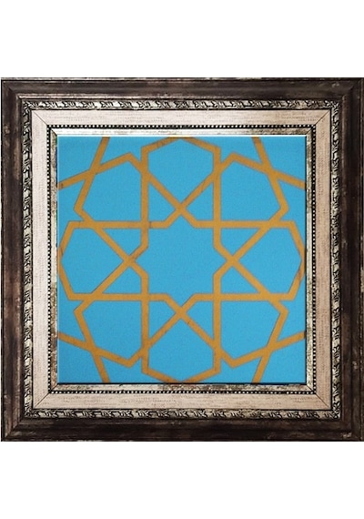 Armada Çini 20X20 Cm Sp 89 Turkuaz Metalik Kütahya Çini Pano