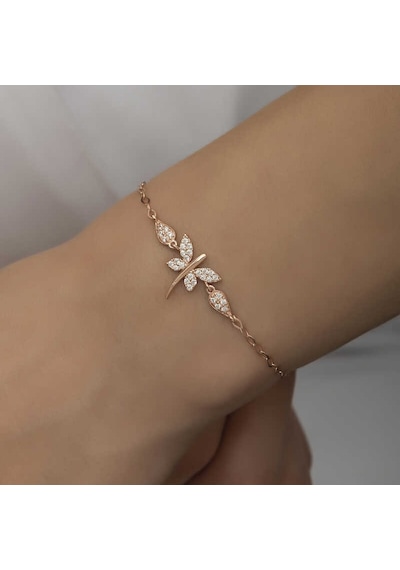 925 Ayar Gümüş Rose Yusufçuk Kadın Bileklik