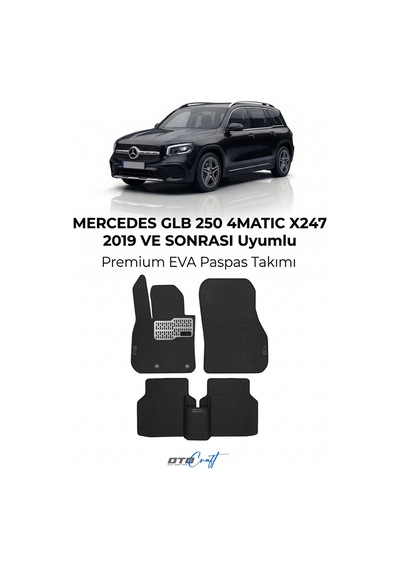OtoCraft Mercedes Glb 250.4matıc X247 2019 Ve Sonrası Araca Özel 3d Havuzlu Eva Paspas