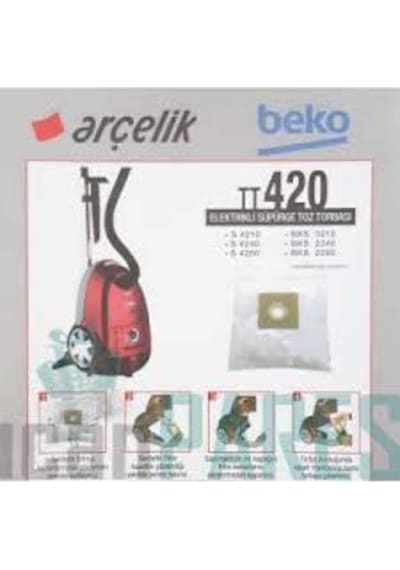 Arçelik Uyumlu S 4250 Tornado Süpürge Toz Torbası (20 Adet )