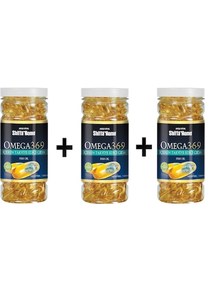3 Adet Shiffa Home Omega 3-6-9 100 Softgel x 1000 MG 3 Adet Shiffa Home Omega 3-6-9 100 Softgel x 1000 MG