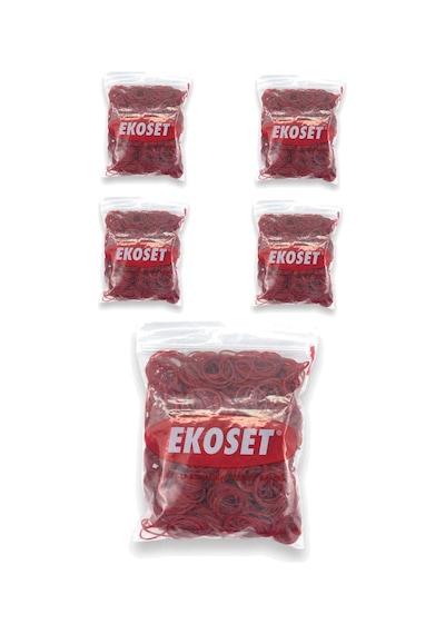Kırmızı Toka Lastiği 500 Gr 5'li Paket
